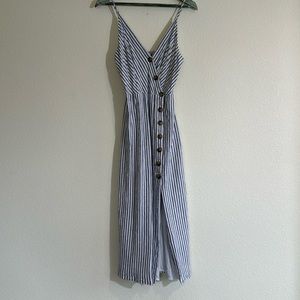 Pinstripe Linen Dress